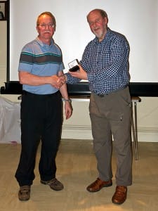 Gwynfryn accepts the award from Fred Davies